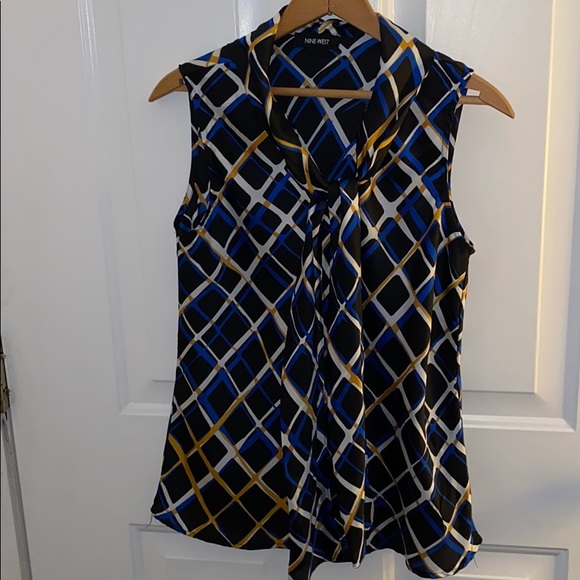 Nine West Tops - ✨EUC - Nine West Sleeveless Sheer Top Size Large